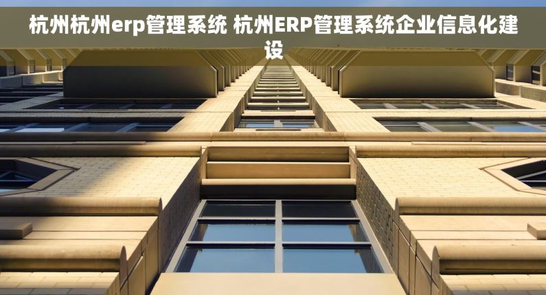 杭州杭州erp管理系统 杭州ERP管理系统企业信息化建设