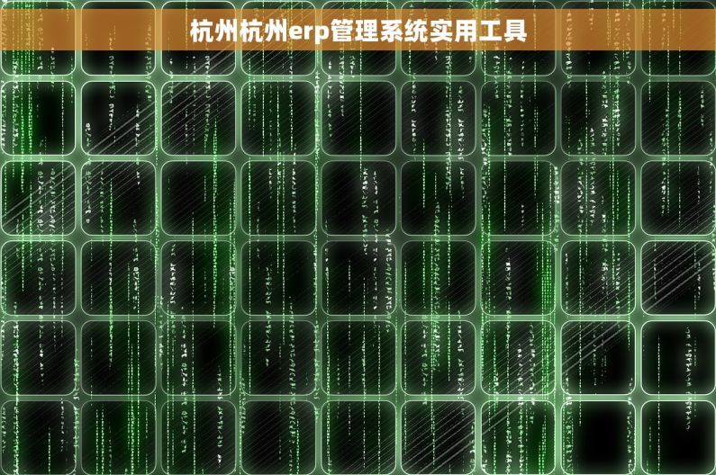杭州杭州erp管理系统实用工具