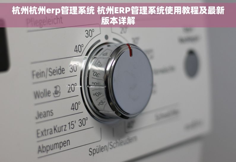 杭州杭州erp管理系统 杭州ERP管理系统使用教程及最新版本详解