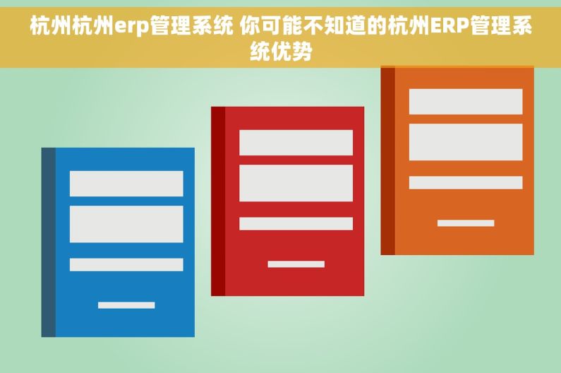 杭州杭州erp管理系统 你可能不知道的杭州ERP管理系统优势