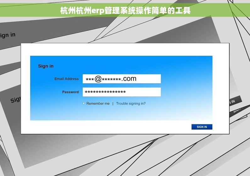 杭州杭州erp管理系统操作简单的工具