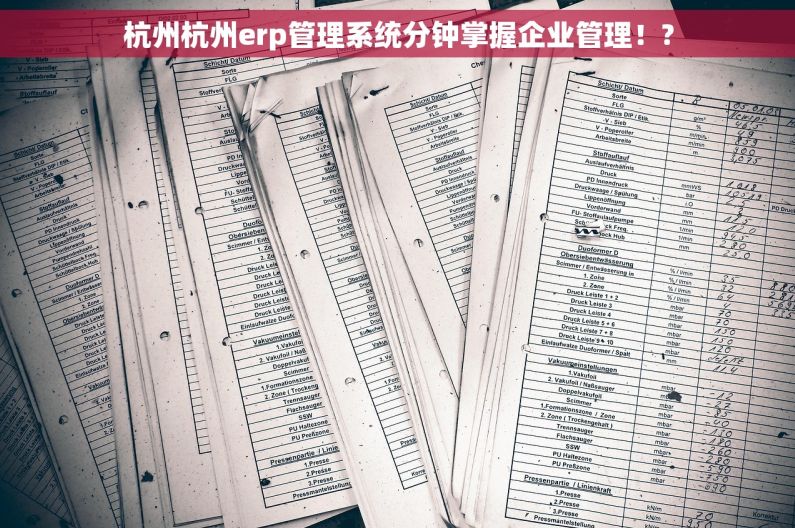 杭州杭州erp管理系统分钟掌握企业管理！?