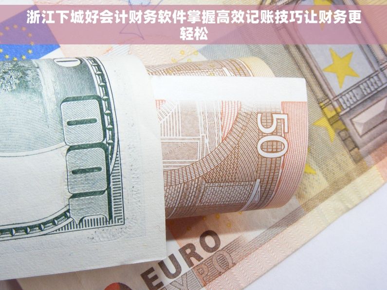 浙江下城好会计财务软件掌握高效记账技巧让财务更轻松