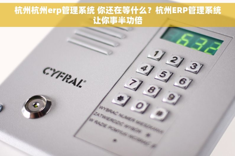 杭州杭州erp管理系统 你还在等什么？杭州ERP管理系统让你事半功倍