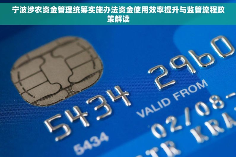 宁波涉农资金管理统筹实施办法资金使用效率提升与监管流程政策解读