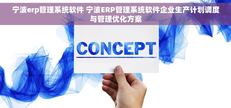 宁波erp管理系统软件 宁波ERP管理系统软件企业生产计划调度与管理优化方案
