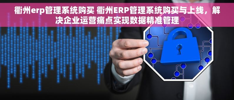 衢州erp管理系统购买 衢州ERP管理系统购买与上线，解决企业运营痛点实现数据精准管理