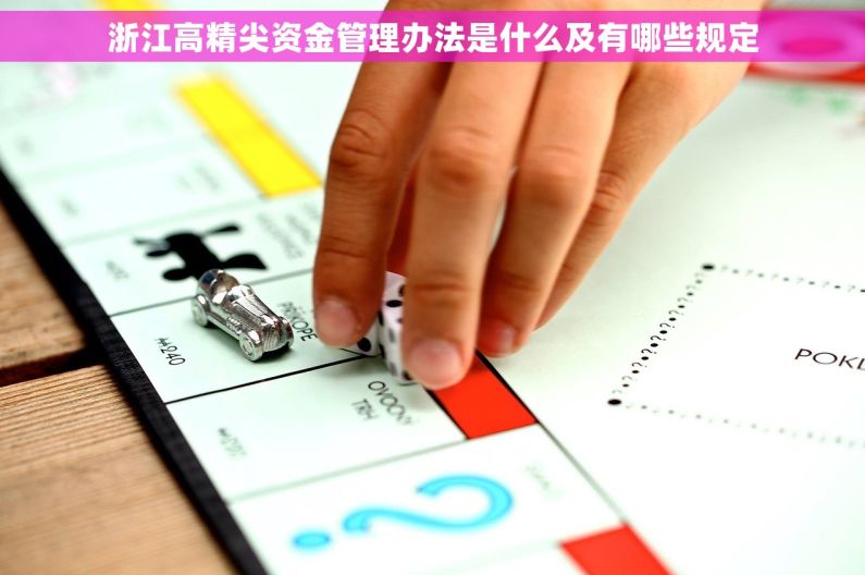 浙江高精尖资金管理办法是什么及有哪些规定