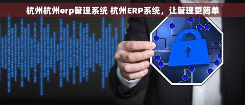 杭州杭州erp管理系统 杭州ERP系统，让管理更简单