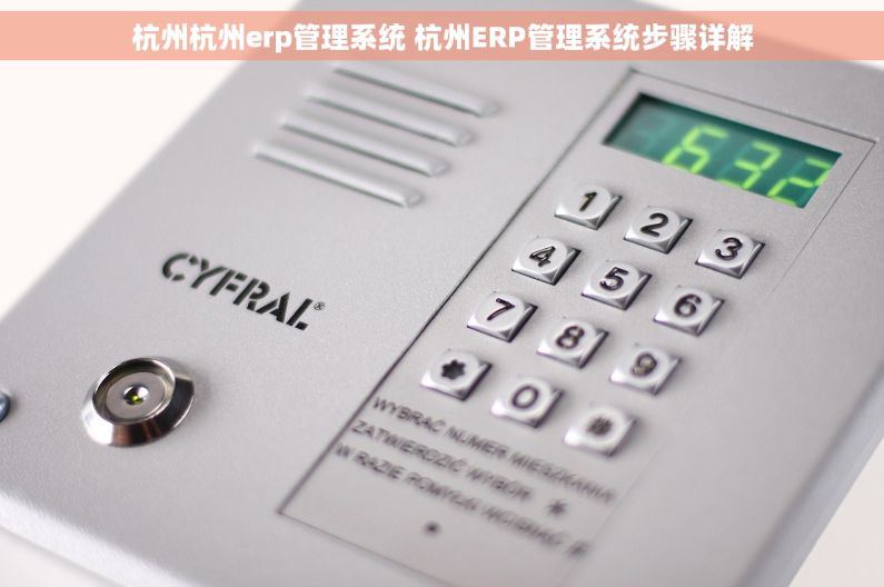 杭州杭州erp管理系统 杭州ERP管理系统步骤详解