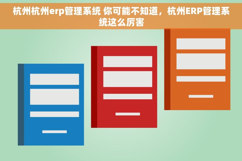 杭州杭州erp管理系统 你可能不知道，杭州ERP管理系统这么厉害