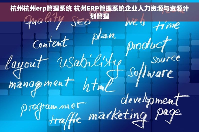 杭州杭州erp管理系统 杭州ERP管理系统企业人力资源与资源计划管理