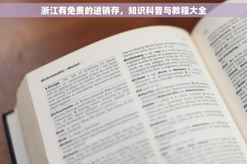 浙江有免费的进销存，知识科普与教程大全