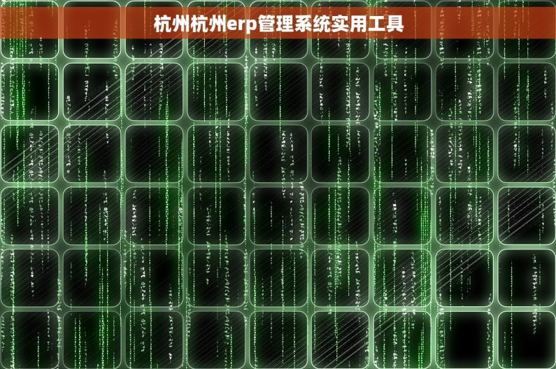 杭州杭州erp管理系统实用工具