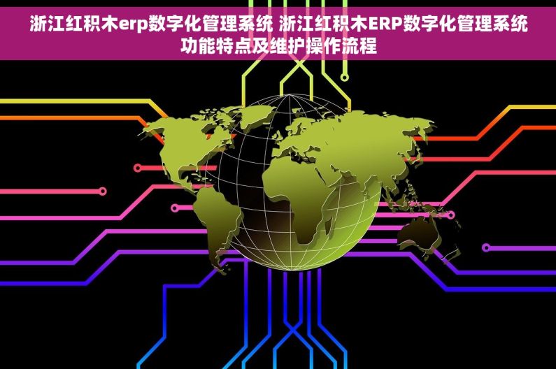 浙江红积木erp数字化管理系统 浙江红积木ERP数字化管理系统功能特点及维护操作流程