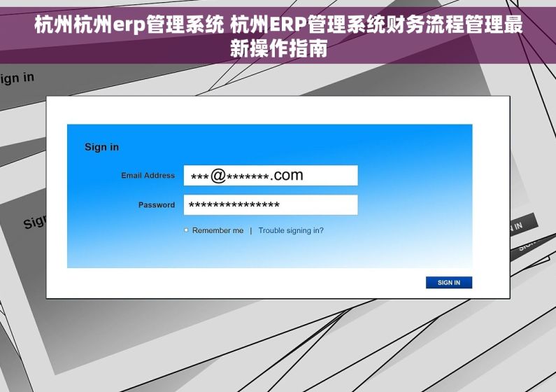 杭州杭州erp管理系统 杭州ERP管理系统财务流程管理最新操作指南