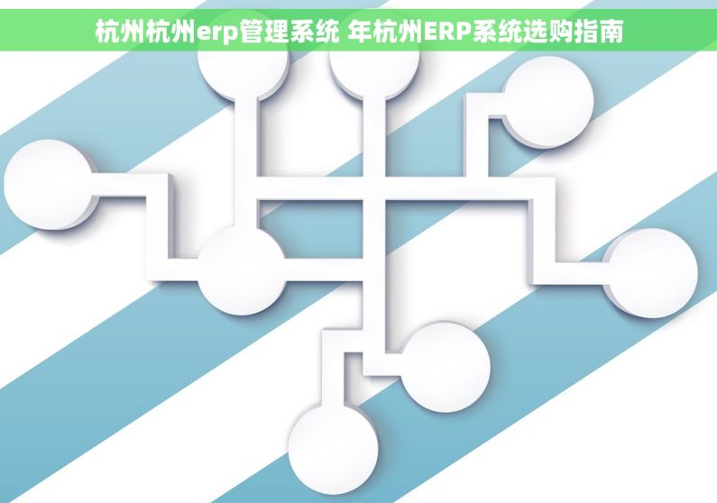 杭州杭州erp管理系统 年杭州ERP系统选购指南