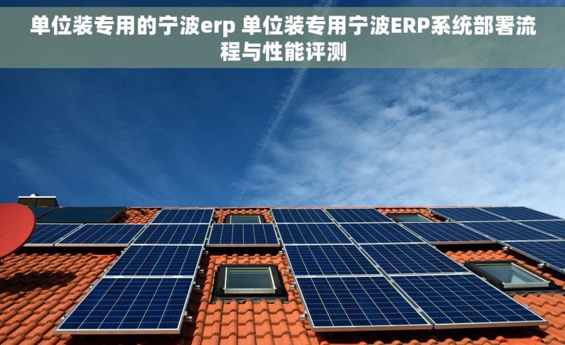 单位装专用的宁波erp 单位装专用宁波ERP系统部署流程与性能评测