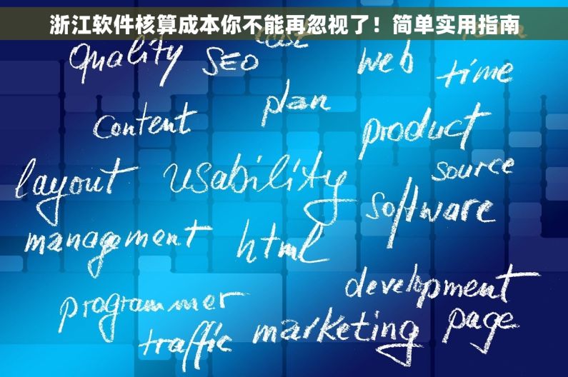 浙江软件核算成本你不能再忽视了！简单实用指南