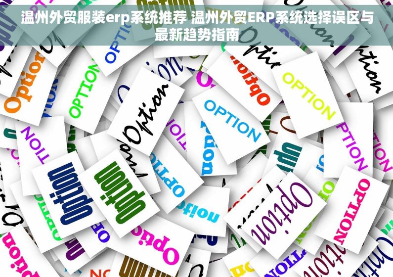 温州外贸服装erp系统推荐 温州外贸ERP系统选择误区与最新趋势指南