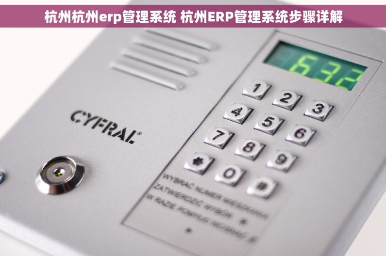 杭州杭州erp管理系统 杭州ERP管理系统步骤详解