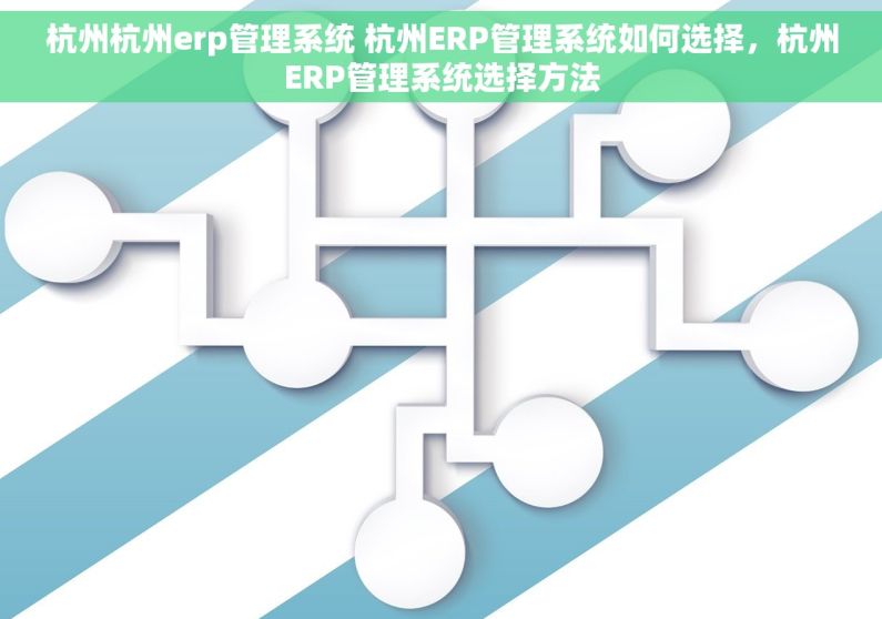 杭州杭州erp管理系统 杭州ERP管理系统如何选择，杭州ERP管理系统选择方法