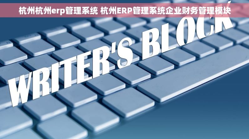 杭州杭州erp管理系统 杭州ERP管理系统企业财务管理模块