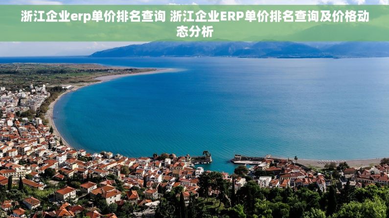浙江企业erp单价排名查询 浙江企业ERP单价排名查询及价格动态分析