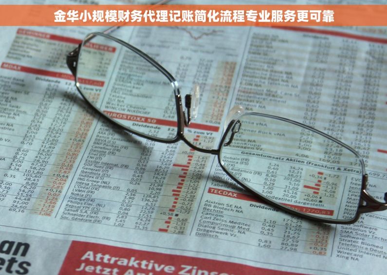 金华小规模财务代理记账简化流程专业服务更可靠