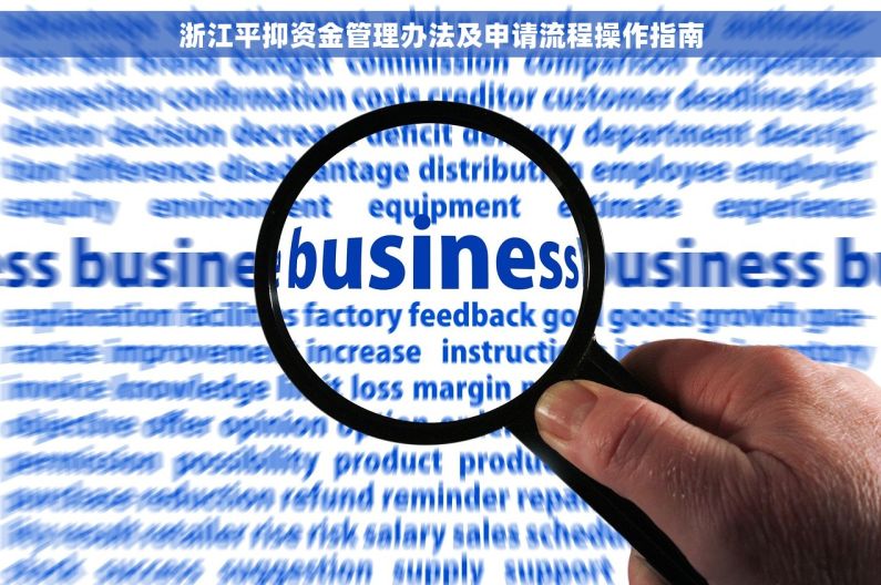 浙江平抑资金管理办法及申请流程操作指南