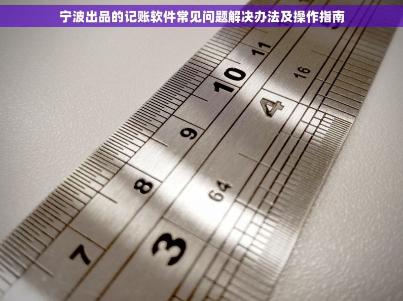 宁波出品的记账软件常见问题解决办法及操作指南