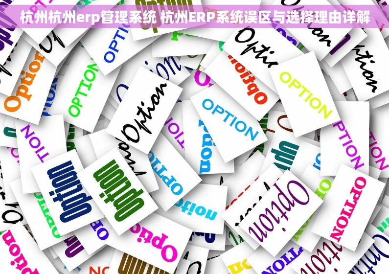 杭州杭州erp管理系统 杭州ERP系统误区与选择理由详解