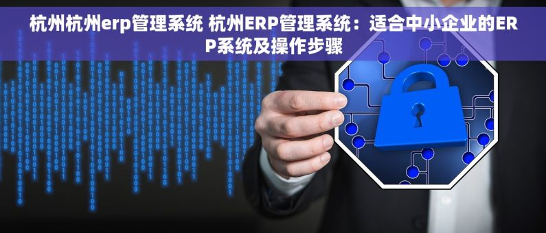 杭州杭州erp管理系统 杭州ERP管理系统：适合中小企业的ERP系统及操作步骤