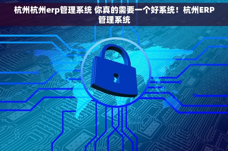 杭州杭州erp管理系统 你真的需要一个好系统！杭州ERP管理系统