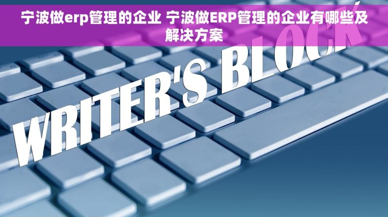 宁波做erp管理的企业 宁波做ERP管理的企业有哪些及解决方案