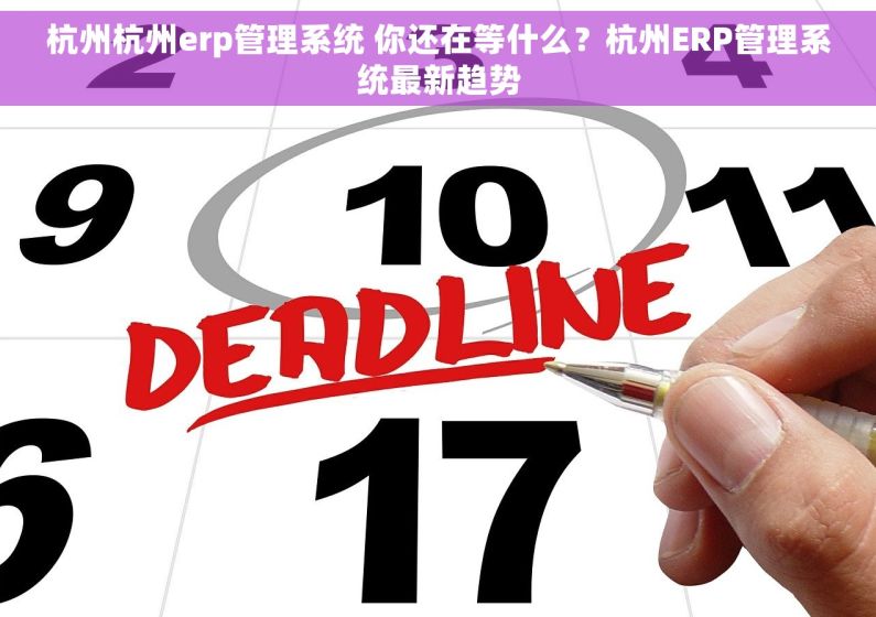 杭州杭州erp管理系统 你还在等什么？杭州ERP管理系统最新趋势