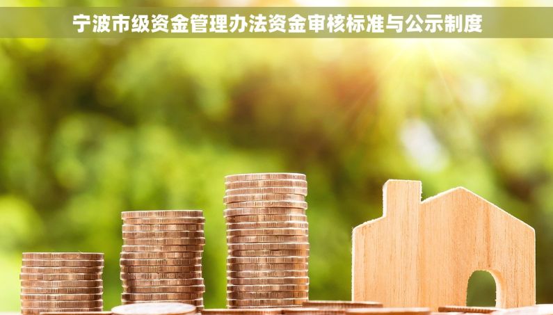 宁波市级资金管理办法资金审核标准与公示制度