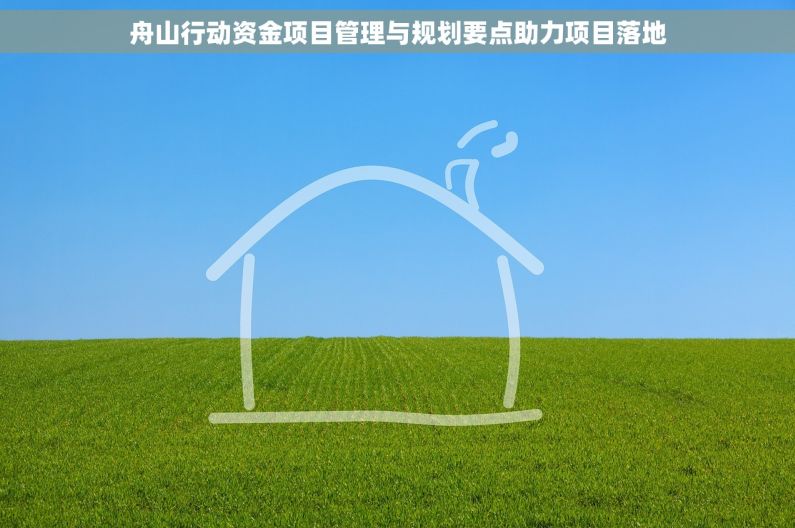 舟山行动资金项目管理与规划要点助力项目落地