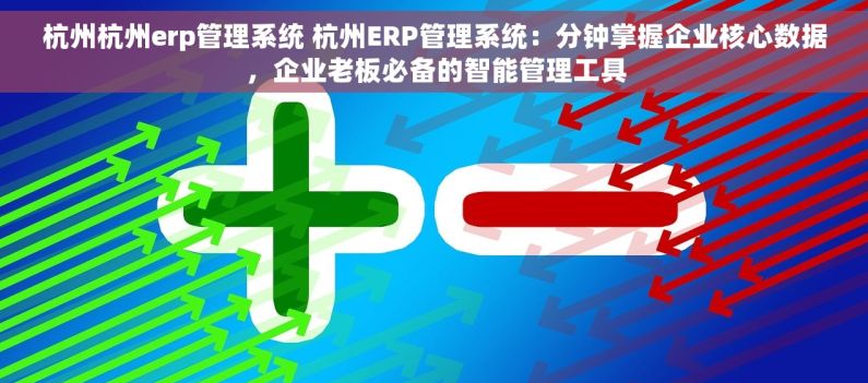 杭州杭州erp管理系统 杭州ERP管理系统：分钟掌握企业核心数据，企业老板必备的智能管理工具