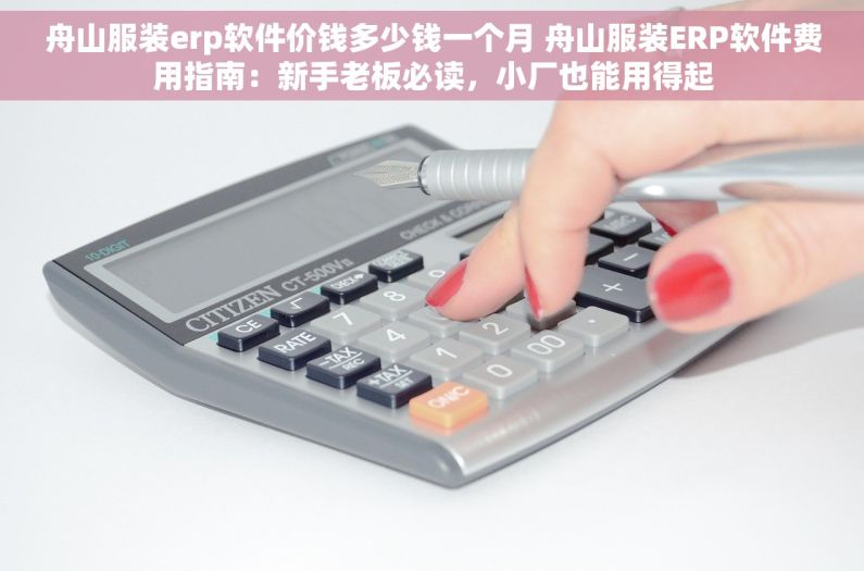 舟山服装erp软件价钱多少钱一个月 舟山服装ERP软件费用指南：新手老板必读，小厂也能用得起