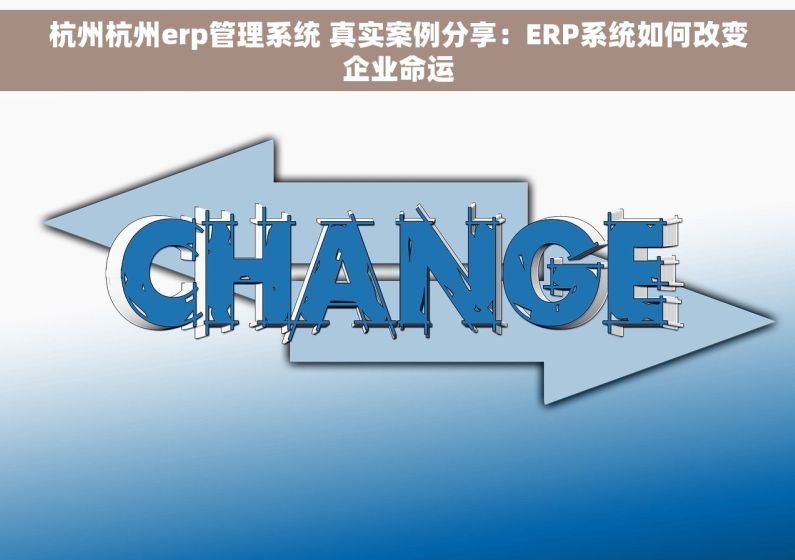 杭州杭州erp管理系统 真实案例分享：ERP系统如何改变企业命运