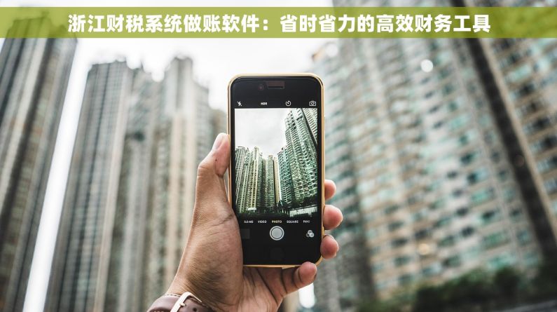 浙江财税系统做账软件：省时省力的高效财务工具
