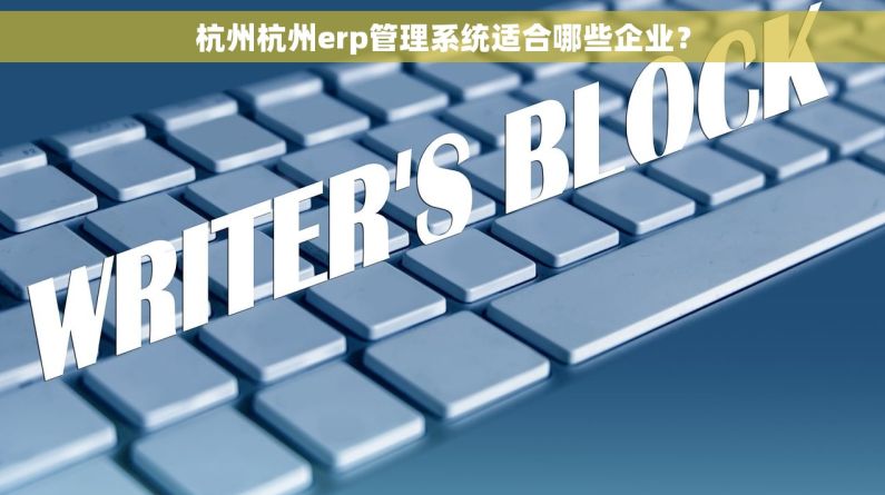 杭州杭州erp管理系统适合哪些企业？