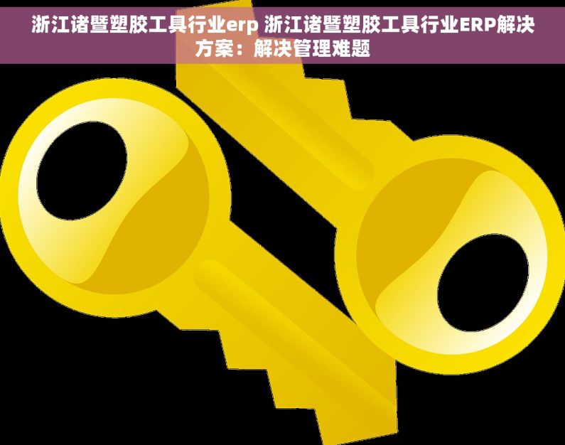 浙江诸暨塑胶工具行业erp 浙江诸暨塑胶工具行业ERP解决方案：解决管理难题