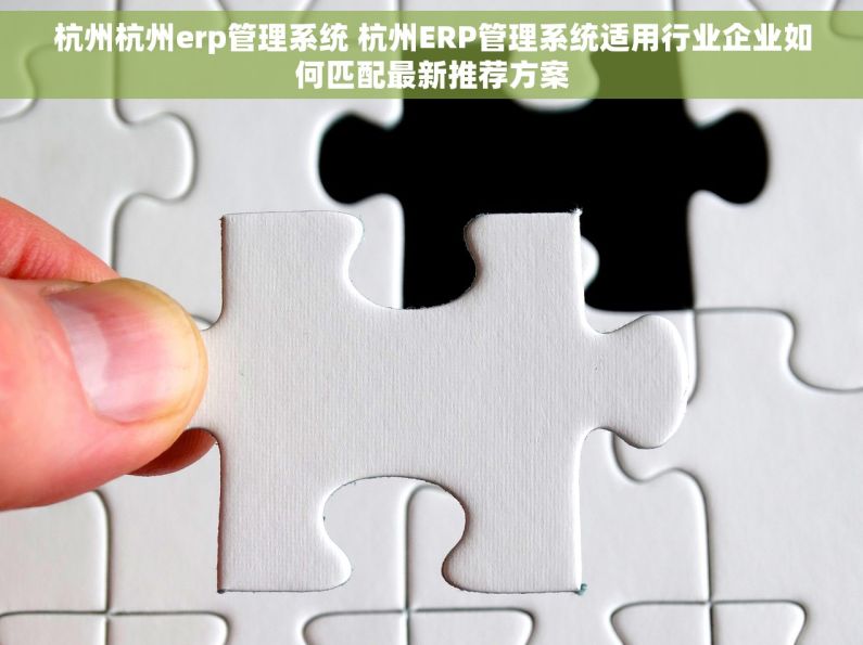 杭州杭州erp管理系统 杭州ERP管理系统适用行业企业如何匹配最新推荐方案
