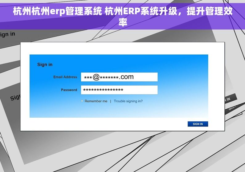 杭州杭州erp管理系统 杭州ERP系统升级，提升管理效率