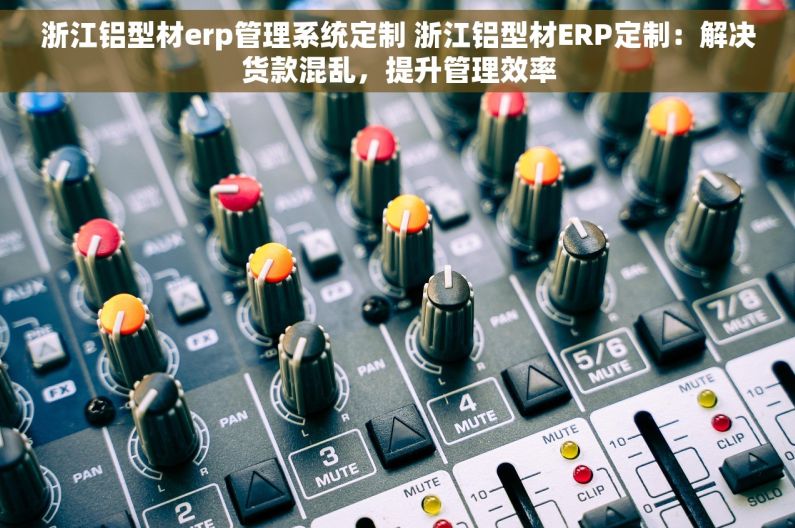 浙江铝型材erp管理系统定制 浙江铝型材ERP定制：解决货款混乱，提升管理效率
