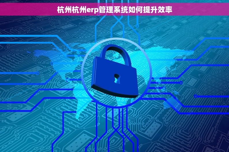 杭州杭州erp管理系统如何提升效率