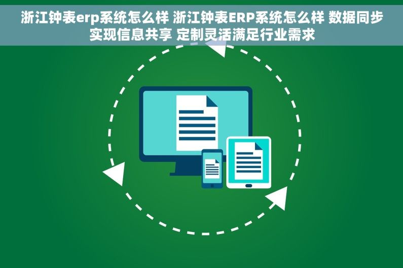 浙江钟表erp系统怎么样 浙江钟表ERP系统怎么样 数据同步实现信息共享 定制灵活满足行业需求