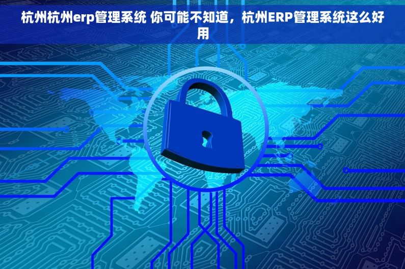杭州杭州erp管理系统 你可能不知道，杭州ERP管理系统这么好用
